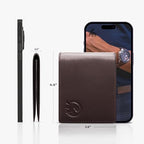 Boorakleather Full-Grain Leather Wallet for Men – Slim Bifold RFID Blocking Wallet, Dark Brown